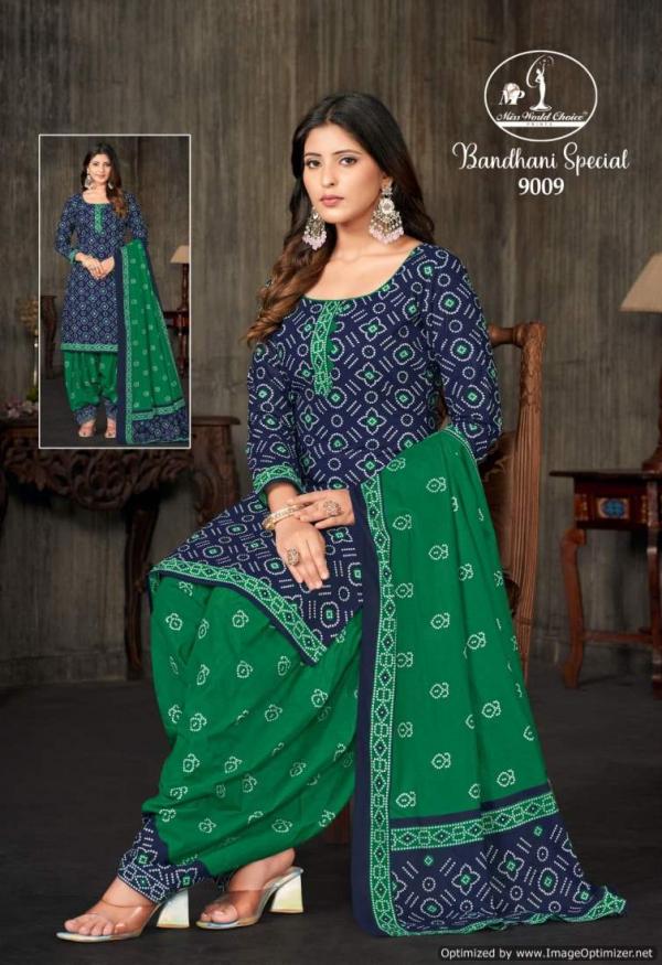 Miss World Bandhani Special Vol 9 Cotton Printed Dress Material